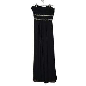 Juno Black Split Dress Size L ~ Great for any Party